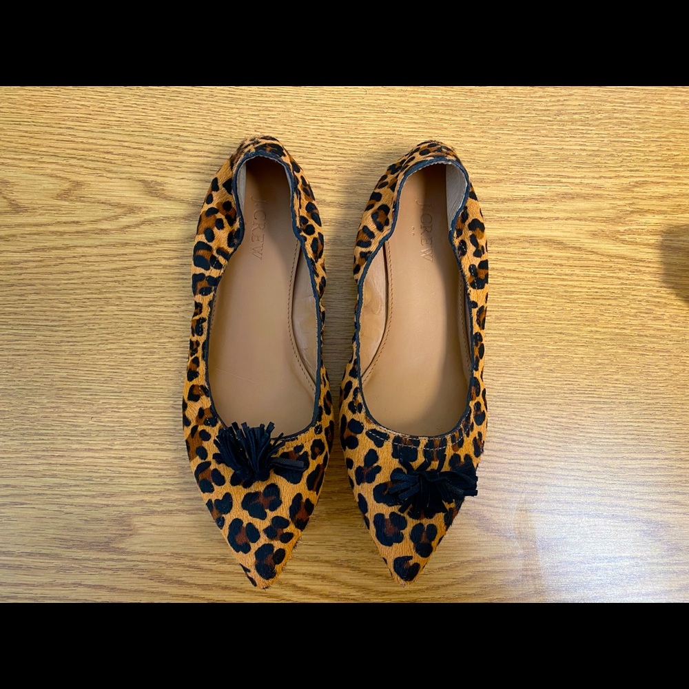 JCREW LEOPARD PRINT FLATS
